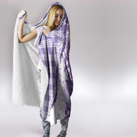 Aloha Hawaii Palaka Hooded Blanket Purple Plumeria Lei LT05 - Polynesian Pride