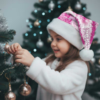 Aloha Hawaii Palaka Christmas Santa Hat Pink Plumeria Lei - Polynesian Pride