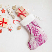 Aloha Hawaii Palaka Christmas Stocking Pink Plumeria Lei - Polynesian Pride