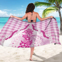 Aloha Hawaii Palaka Sarong Pink Plumeria Lei - Polynesian Pride