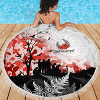Kei Wareware Tatou New Zealand ANZAC Day Beach Blanket Lest We Forget LT05 - Polynesian Pride