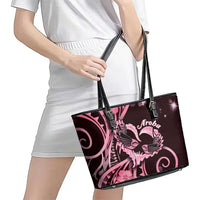New Zealand Valentine Leather Tote Bag Aroha Sweet Pink Piwakawaka