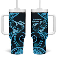 New Zealand Valentine Tumbler With Handle Aroha Cyan Piwakawaka