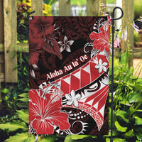 Hawaii Valentine Day Garden Flag Polynesian Hibiscus Art Style Red