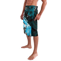 Personalised Hawaii Valentine Day Lavalava Polynesian Hibiscus Art Style Turquoise LT05 - Polynesian Pride