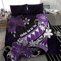 Hawaii Valentine Day Bedding Set Polynesian Hibiscus Art Style Purple LT05 - Polynesian Pride