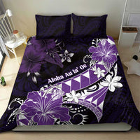 Hawaii Valentine Day Bedding Set Polynesian Hibiscus Art Style Purple LT05 - Polynesian Pride