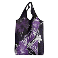 Hawaii Valentine Day Grocery Bag Polynesian Hibiscus Art Style Purple LT05 - Polynesian Pride