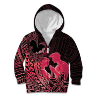 Alofa Samoa Valentine Red Kid Hoodie Love Is The Greatest Thing LT05 Zip Hoodie Red - Polynesian Pride