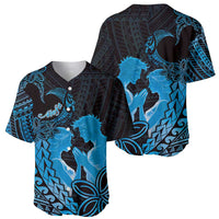 Alofa Samoa Valentine Blue Baseball Jersey Love Is The Greatest Thing LT05 - Polynesian Pride