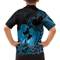Alofa Samoa Valentine Blue Kid Hawaiian Shirt Love Is The Greatest Thing