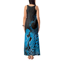 Alofa Samoa Valentine Blue Tank Maxi Dress Love Is The Greatest Thing
