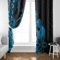 Alofa Samoa Valentine Blue Window Curtain Love Is The Greatest Thing LT05 - Polynesian Pride