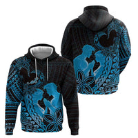 Alofa Samoa Valentine Blue Zip Hoodie Love Is The Greatest Thing