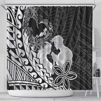 Alofa Samoa Valentine Black Shower Curtain Love Is The Greatest Thing