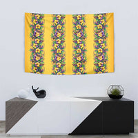 Aloha Hawaii Mardi Gras Tapestry Gold Style