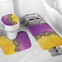 Hawaii Mardi Gras Bathroom Set Plumeria Lei Beads Glitter Style