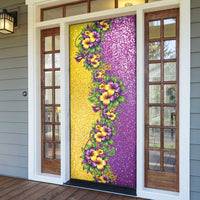 Hawaii Mardi Gras Door Cover Plumeria Lei Beads Glitter Style LT05 - Polynesian Pride