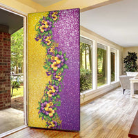 Hawaii Mardi Gras Door Cover Plumeria Lei Beads Glitter Style LT05 - Polynesian Pride