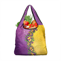 Hawaii Mardi Gras Grocery Bag Plumeria Lei Beads Glitter Style LT05 1-pack One Size Colorful - Polynesian Pride
