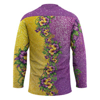 Hawaii Mardi Gras Hockey Jersey Plumeria Lei Beads Glitter Style LT05 - Polynesian Pride