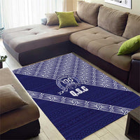 Tonga Queen Salote College Area Rug 100 Years Anniversary Navy Color
