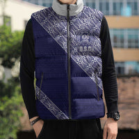 Tonga Queen Salote College Sleeveless Puffer Jacket 100 Years Anniversary Navy Color