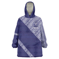 Tonga Queen Salote College Wearable Blanket Hoodie 100 Years Anniversary Navy Color LT05 One Size Navy - Polynesian Pride