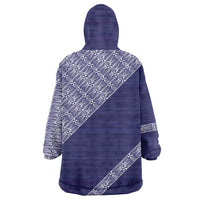Tonga Queen Salote College Wearable Blanket Hoodie 100 Years Anniversary Navy Color LT05 - Polynesian Pride