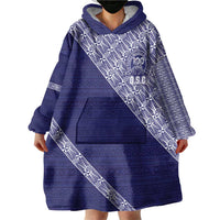 Tonga Queen Salote College Wearable Blanket Hoodie 100 Years Anniversary Navy Color LT05 - Polynesian Pride