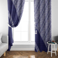 Tonga Queen Salote College Window Curtain 100 Years Anniversary Navy Color LT05 - Polynesian Pride