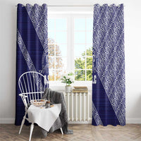 Tonga Queen Salote College Window Curtain 100 Years Anniversary Navy Color LT05 - Polynesian Pride