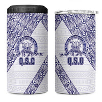Tonga Queen Salote College 4 in 1 Can Cooler Tumbler 100 Years Anniversary White Color LT05 One Size: 16 oz White - Polynesian Pride