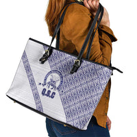 Tonga Queen Salote College Leather Tote Bag 100 Years Anniversary White Color LT05 - Polynesian Pride