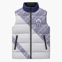 Tonga Queen Salote College Sleeveless Puffer Jacket 100 Years Anniversary White Color LT05 Unisex White - Polynesian Pride