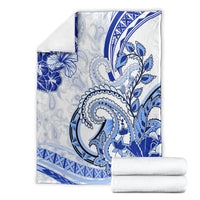 Polynesia Paisley Blanket Mix Navy Polynesian Pattern