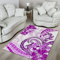 Polynesia Paisley Area Rug Mix Pink Polynesian Pattern