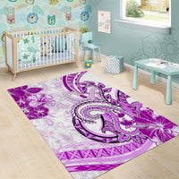 Polynesia Paisley Area Rug Mix Pink Polynesian Pattern