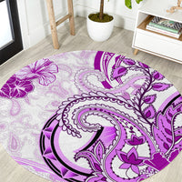 Polynesia Paisley Round Carpet Mix Pink Polynesian Pattern LT05 Pink - Polynesian Pride