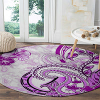 Polynesia Paisley Round Carpet Mix Pink Polynesian Pattern LT05 - Polynesian Pride