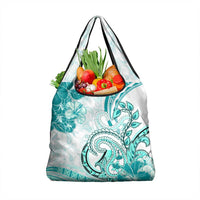Polynesia Paisley Grocery Bag Mix Teal Polynesian Pattern