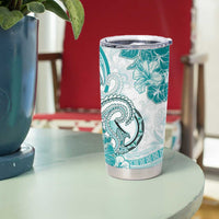 Polynesia Paisley Tumbler Cup Mix Teal Polynesian Pattern