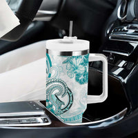 Polynesia Paisley Tumbler With Handle Mix Teal Polynesian Pattern