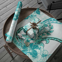 Polynesia Paisley Wrapping Paper Mix Teal Polynesian Pattern - Polynesian Pride