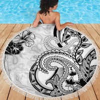 Polynesia Paisley Beach Blanket Mix White Polynesian Pattern