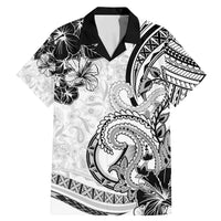 Polynesia Paisley Family Matching Mermaid Dress and Hawaiian Shirt Mix White Polynesian Pattern LT05 Dad's Shirt - Short Sleeve White - Polynesian Pride
