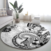 Polynesia Paisley Round Carpet Mix White Polynesian Pattern LT05 - Polynesian Pride