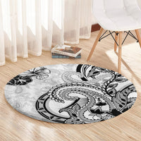 Polynesia Paisley Round Carpet Mix White Polynesian Pattern LT05 - Polynesian Pride
