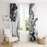 Polynesia Paisley Window Curtain Mix White Polynesian Pattern