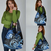 Polynesia Paisley Grocery Bag Mix Blue Polynesian Pattern
